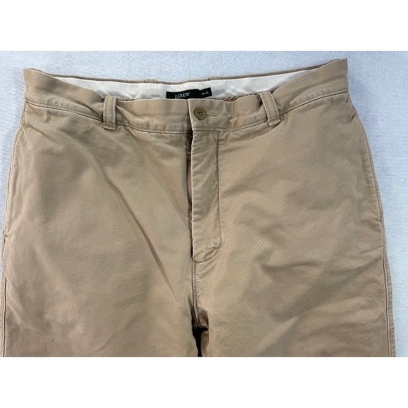 VTG J Crew Mens 36 x 30 Flannel Lined Khaki Chino Pants Tartan Plaid Y2K Grandpa - Picture 2 of 16